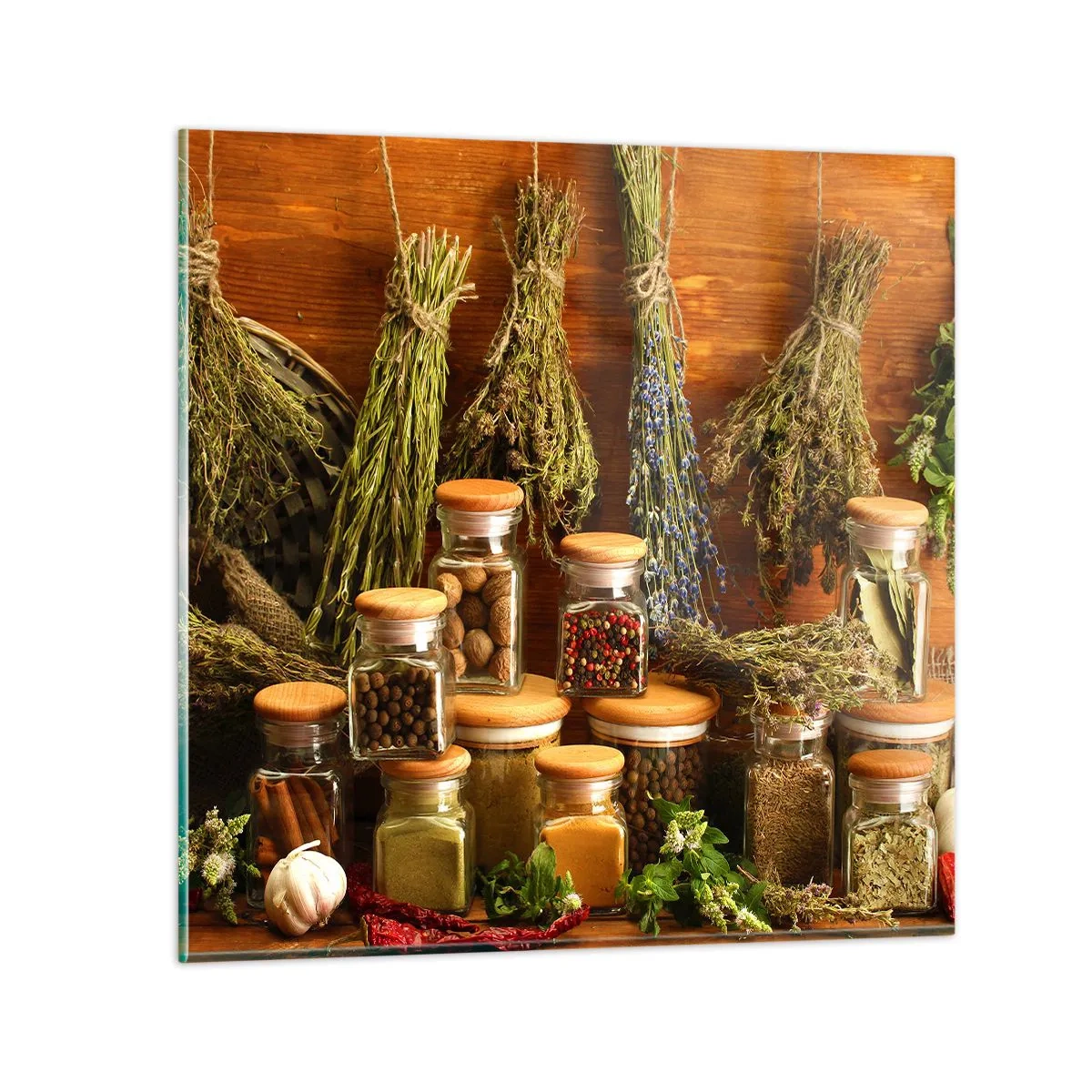 Üveg kép - Konyhai varázslatok - 70x70 cm