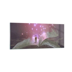 Üveg kép - Meghívás egy másik világba – olvass! - 120x50 cm