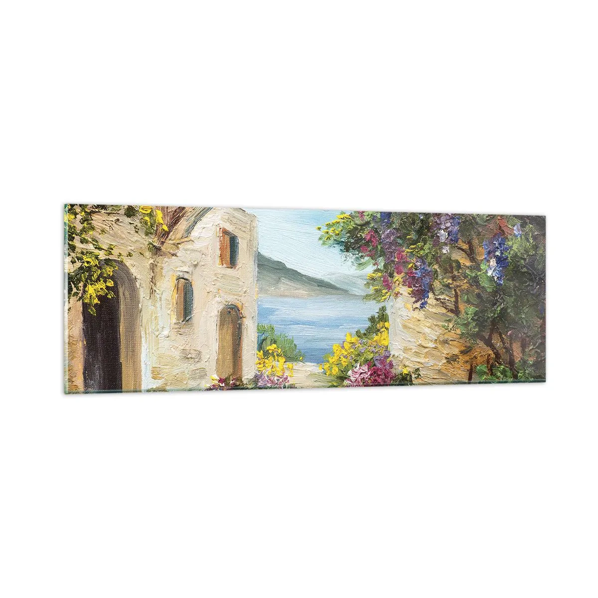 Üveg kép - Egy tengerparti vidék varázsa - 90x30 cm
