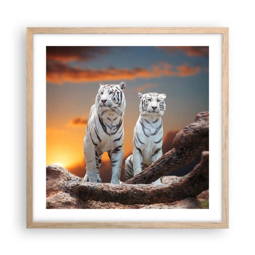 Poszter világos tölgy keretben - Akárcsak Narnia - 50x50 cm