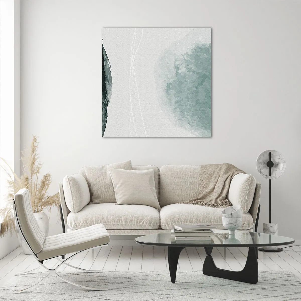 Üveg kép - Találkozás a köddel - 40x40 cm