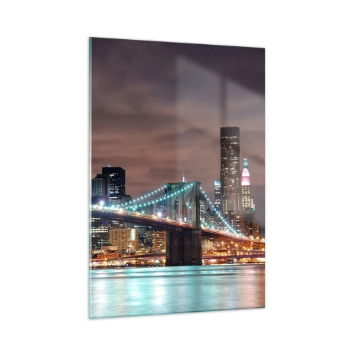 Üveg kép - Nagy város fényei - 50x70 cm