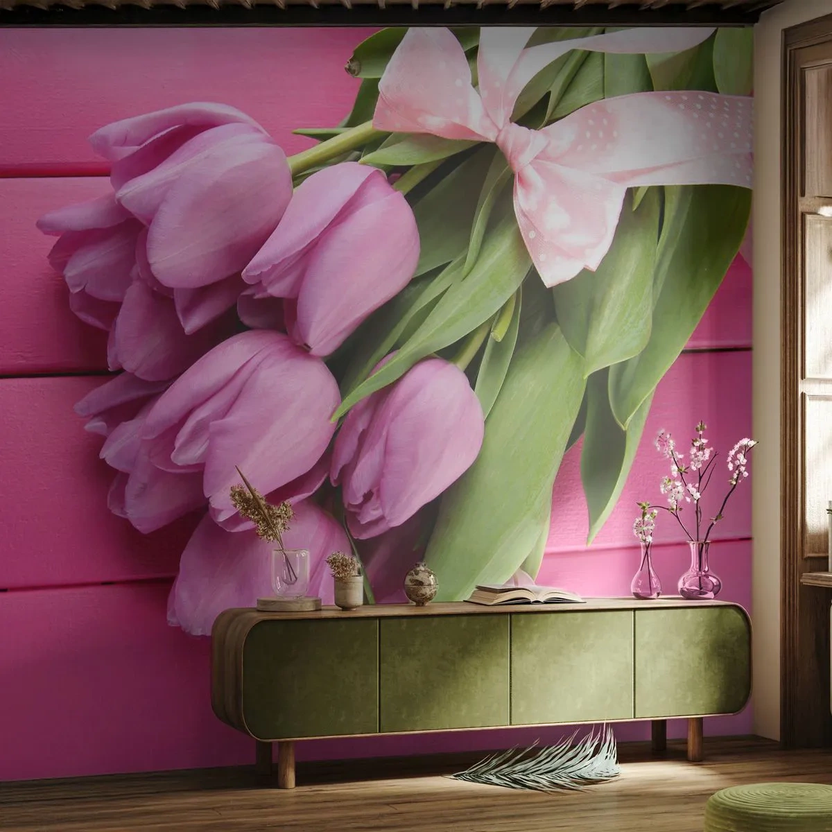 Fotótapéta Premium Canvas - Pont Neked - Virágok, Tulipánok, Csokor virág - 350x256 cm