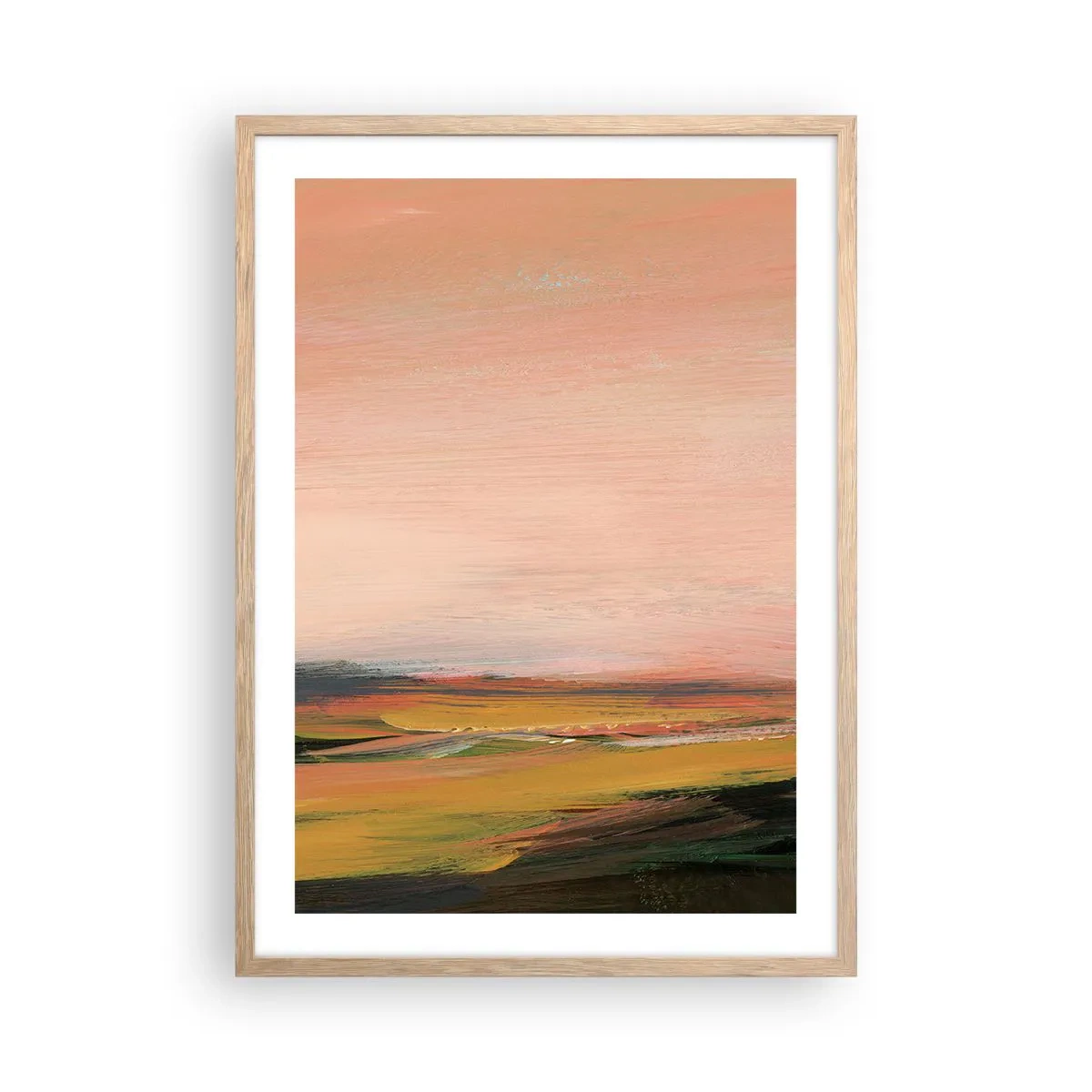 Poszter világos tölgy keretben - Rózsaszínben - 50x70 cm