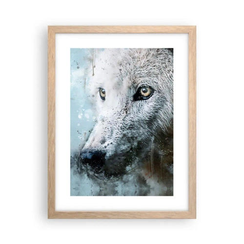 Poszter világos tölgy keretben - Ismerd meg a farkas lelkét - 30x40 cm