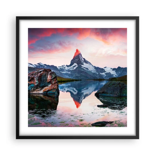 Poszter fehér keretben - A hegyek szíve forró - 50x50 cm