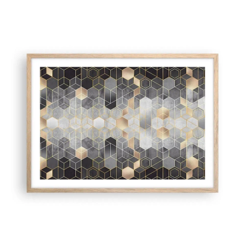 Poszter világos tölgy keretben - Gyémánt kompozíció - 70x50 cm