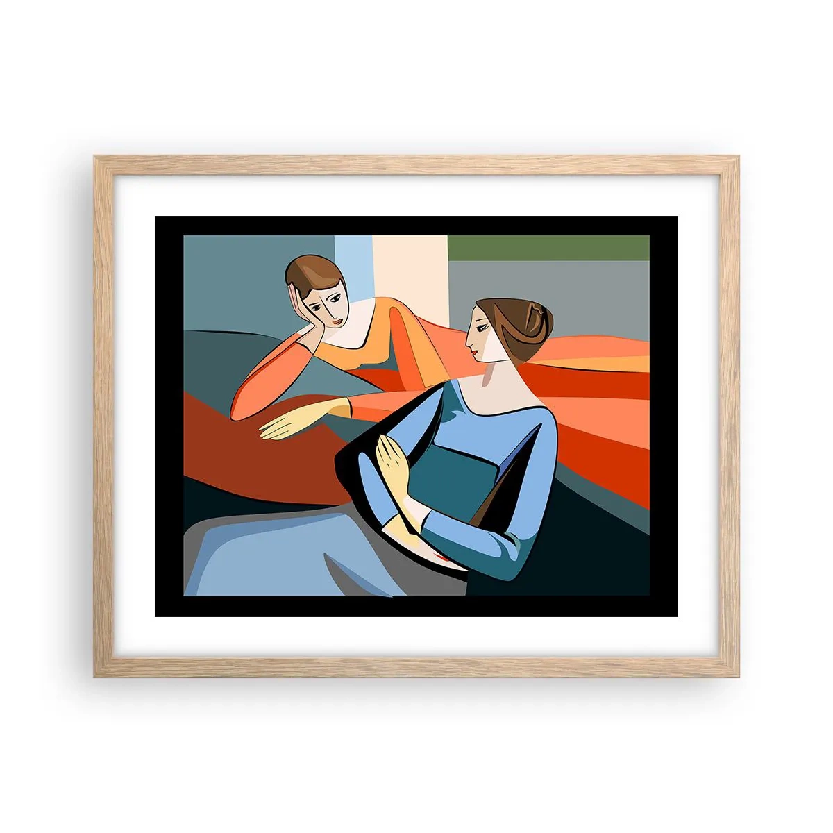 Poszter világos tölgy keretben - A bizalmak pillanata - 50x40 cm