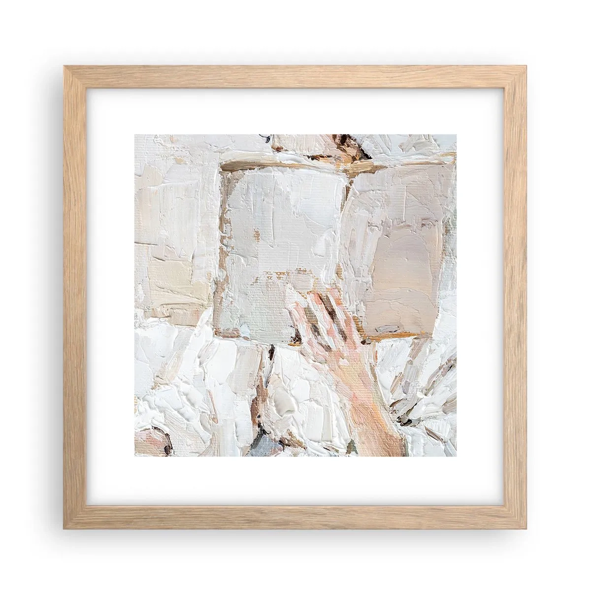 Poszter világos tölgy keretben - Egy másik világban - 30x30 cm