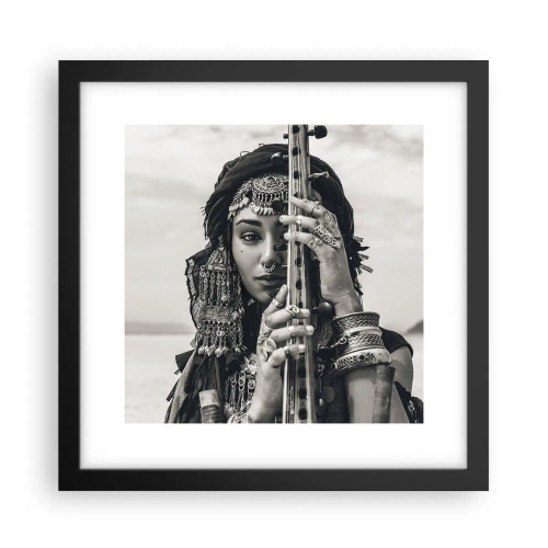 Poszter fehér keretben - Csak a keleti zene - 30x30 cm