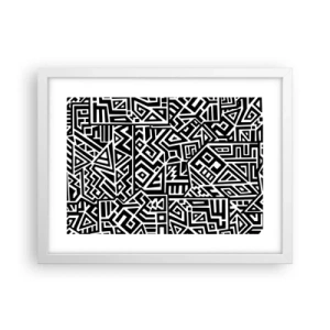 Poszter fekete keretben - Kolumbusz előtti kompozíció - 40x30 cm