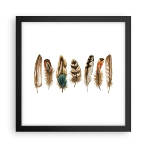 Poszter fehér keretben - Tollas variáció - 30x30 cm
