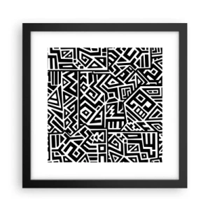 Poszter fehér keretben - Kolumbusz előtti kompozíció - 30x30 cm