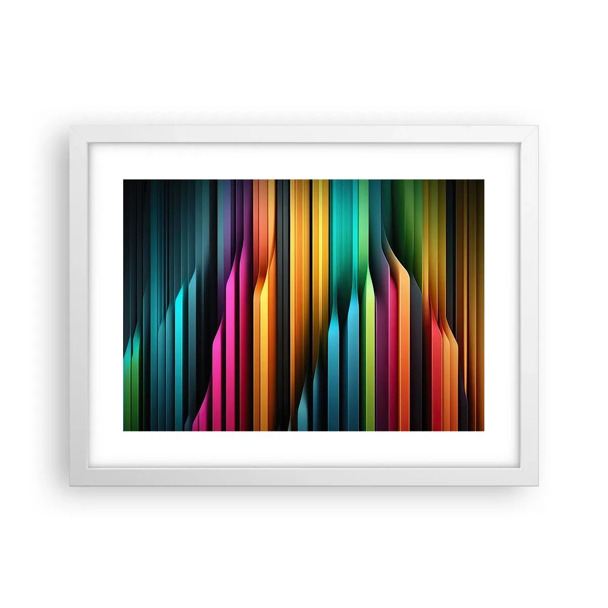 Poszter fekete keretben - Fényorgonák - 40x30 cm