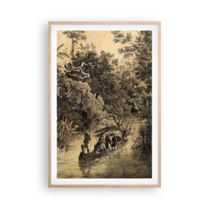 Poszter világos tölgy keretben - Expedíció a forráshoz - 61x91 cm