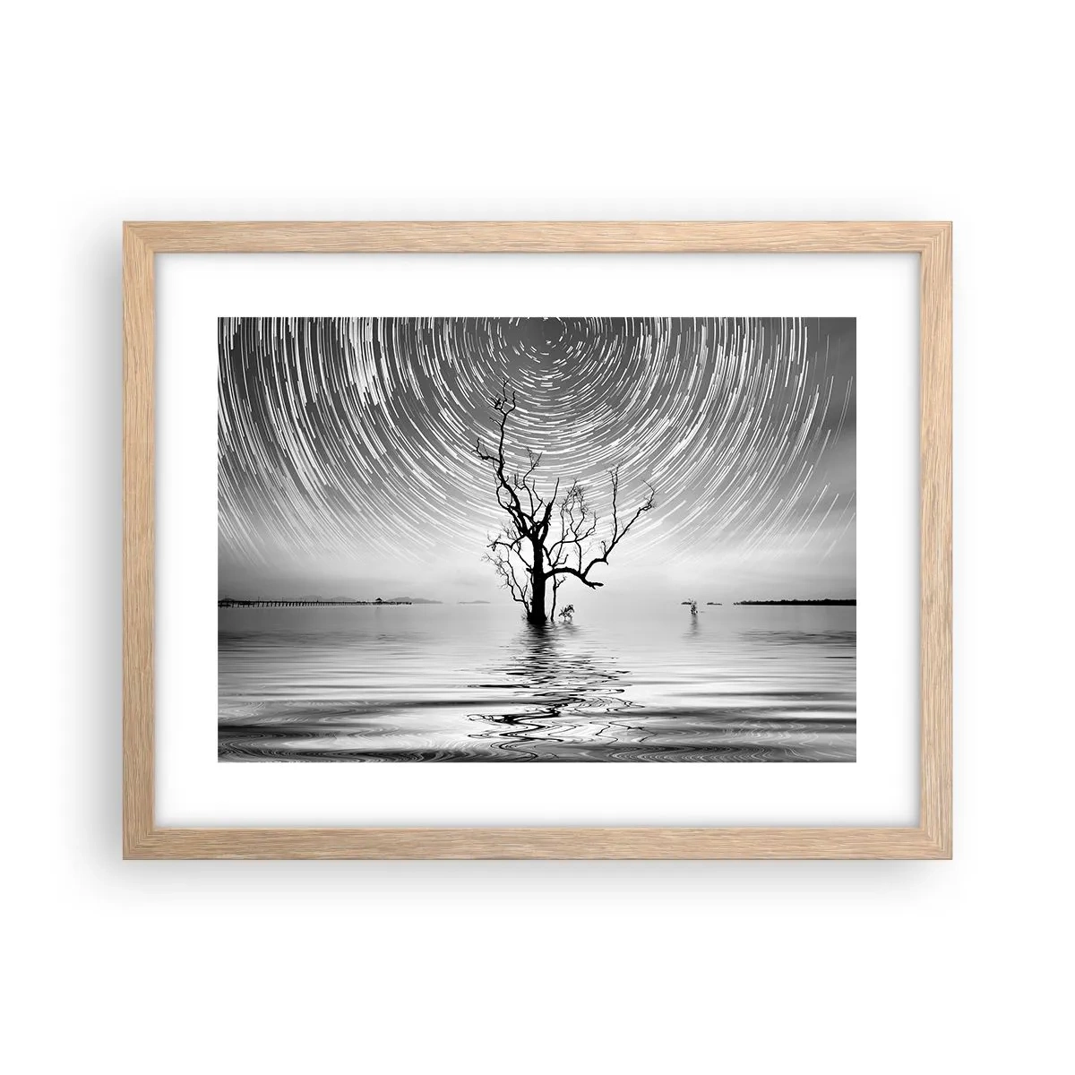 Poszter világos tölgy keretben - A természet szimfóniája - 40x30 cm