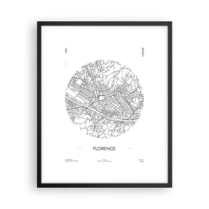 Poszter fehér keretben - Firenze anatómiája - 40x50 cm