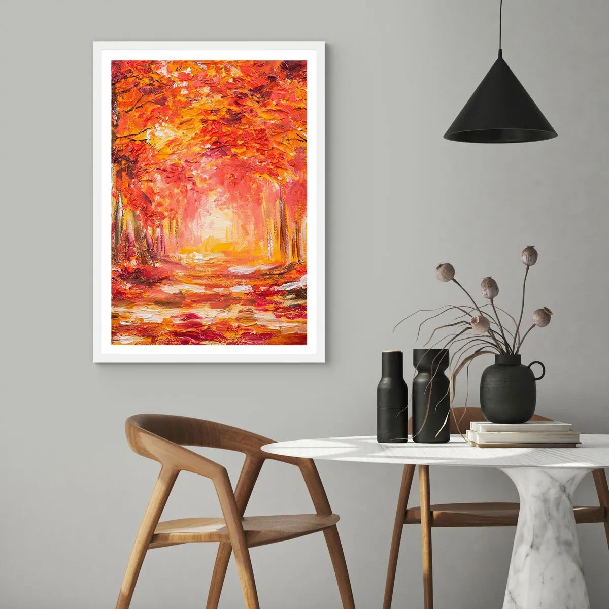 Poszter fekete keretben - Rézerdő - 30x40 cm