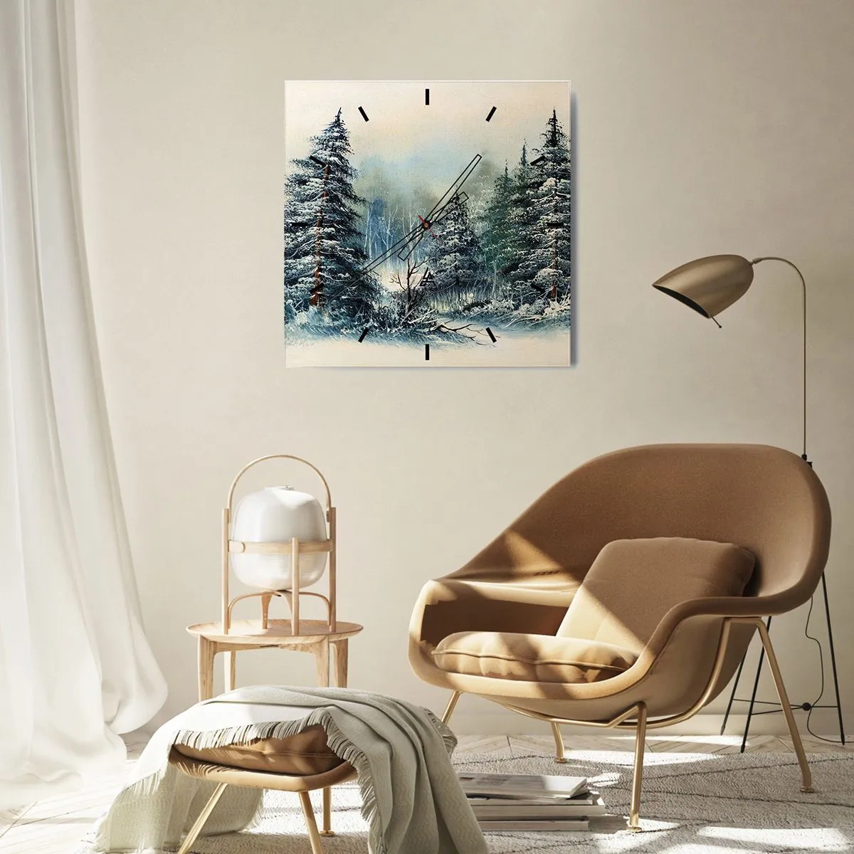 Falióra, Óra - Karácsonyra készen - 40x40 cm