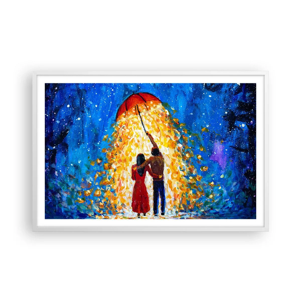 Poszter fekete keretben - Egy esős este varázsa? - 91x61 cm
