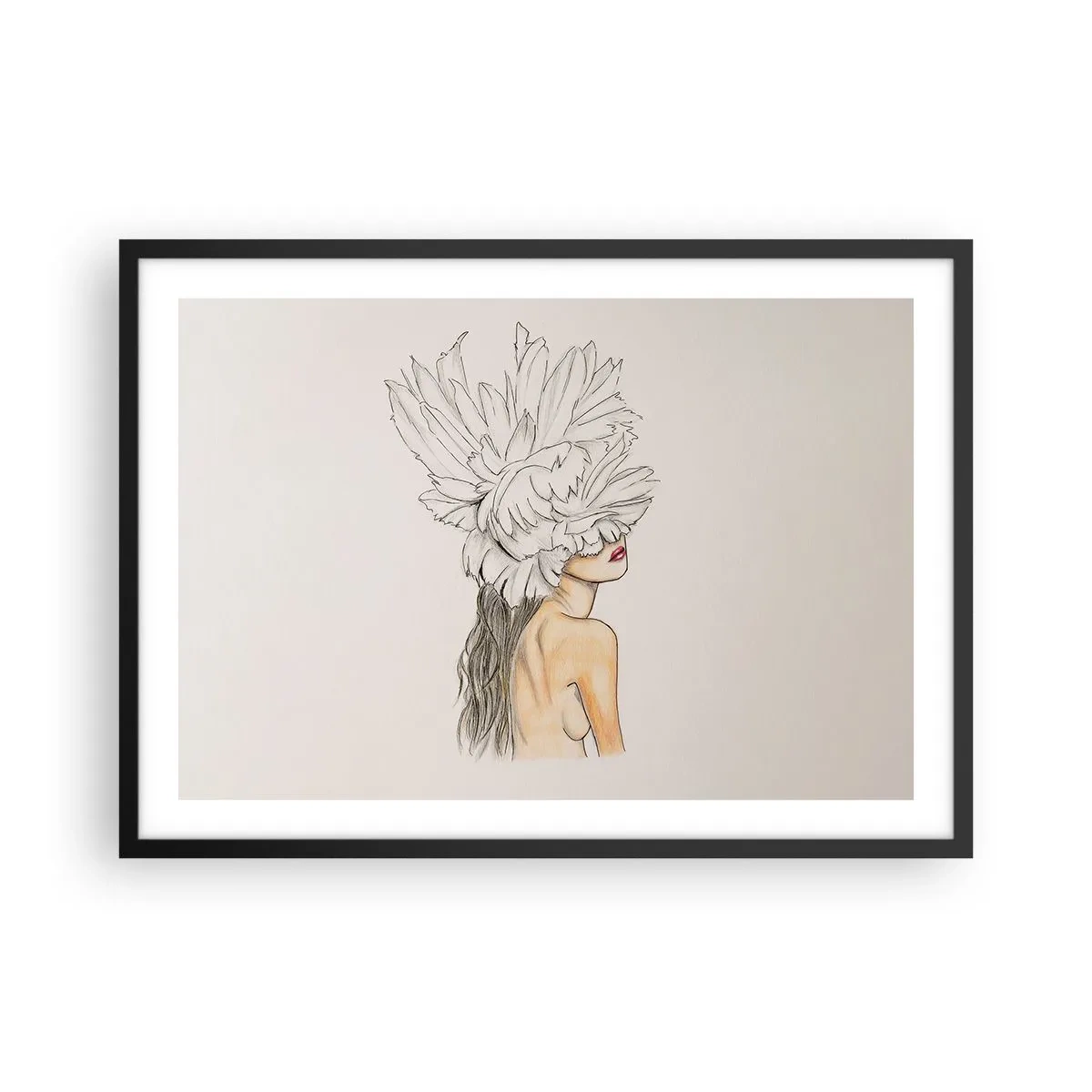 Poszter fehér keretben - Koronás szépség - 70x50 cm