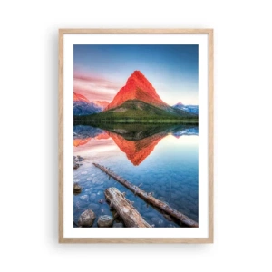 Poszter világos tölgy keretben - Forróság és hideg - 50x70 cm