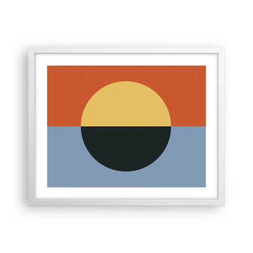 Poszter fekete keretben - A meleg és a hideg kompozíciója - 50x40 cm