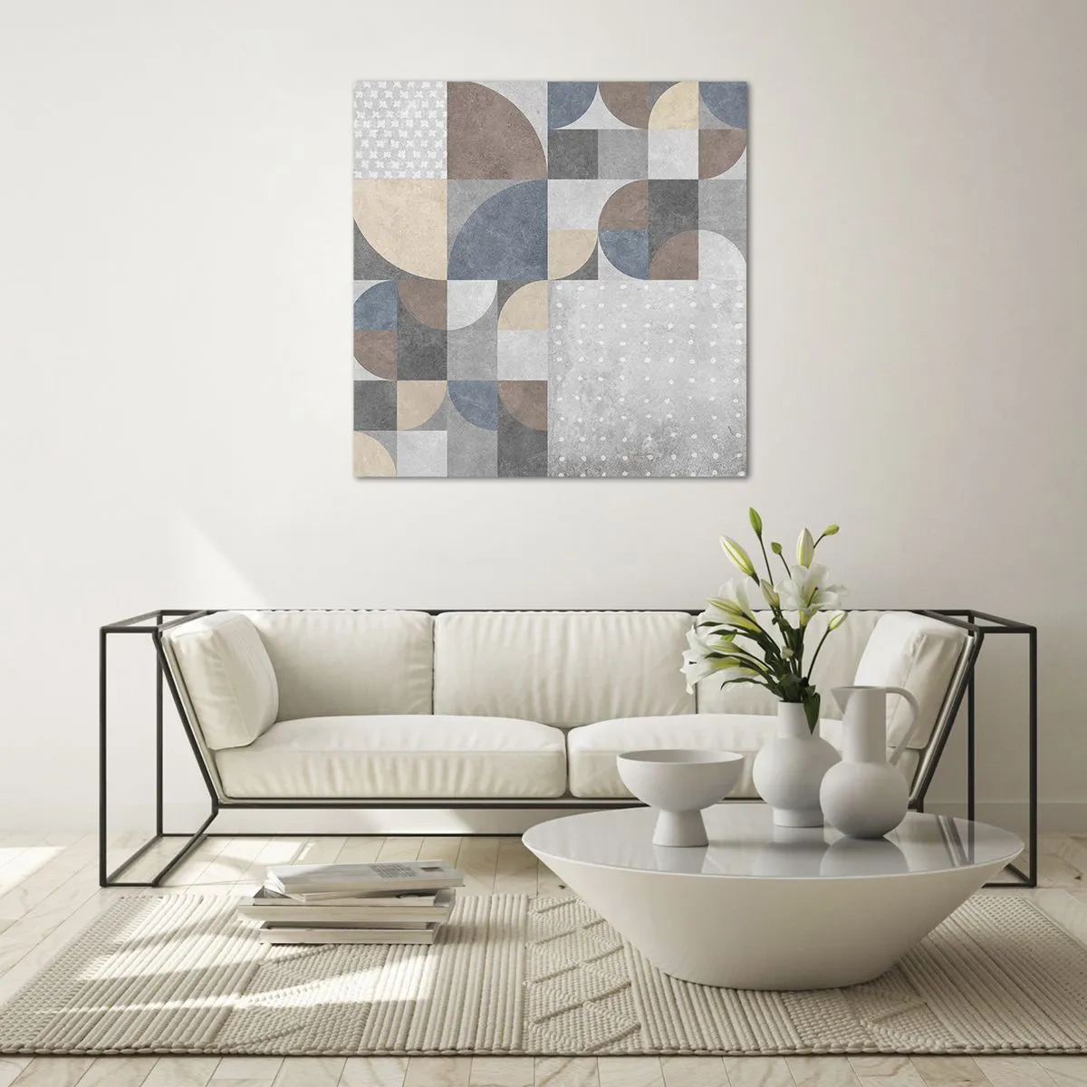 Üveg kép - Kerámia fantázia - 70x70 cm