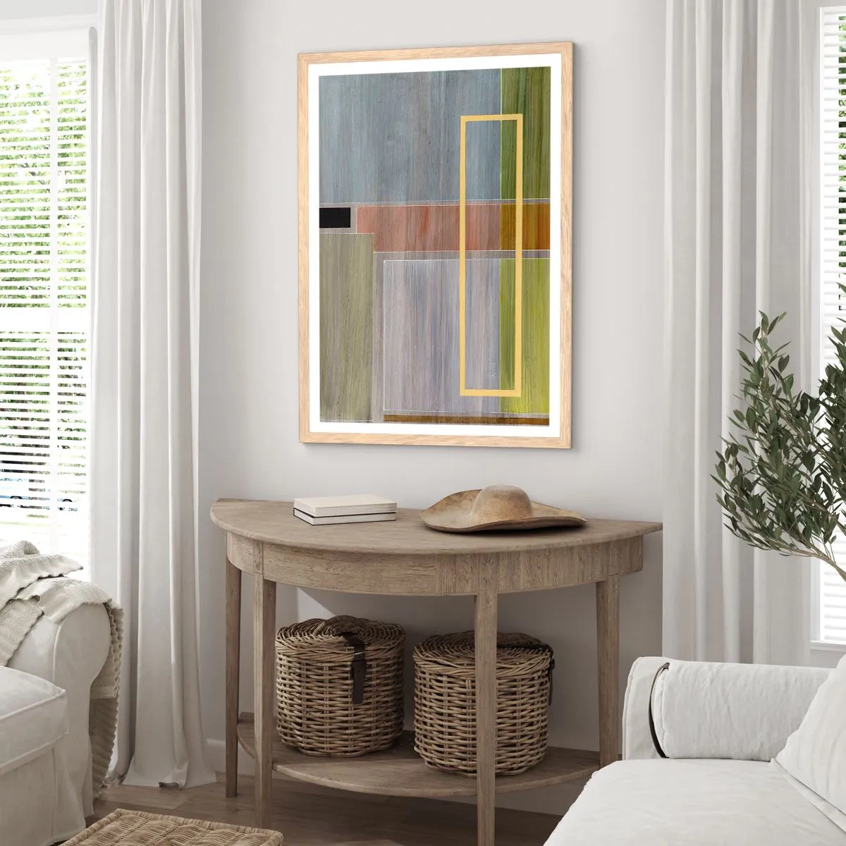 Poszter világos tölgy keretben - Egyszerűen és nyugodtan - 70x100 cm