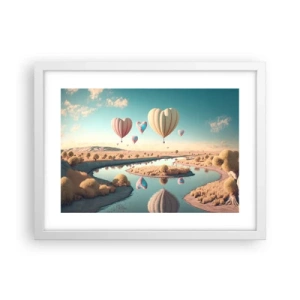 Poszter fekete keretben - A szerelem szárnyalni hagy - 40x30 cm