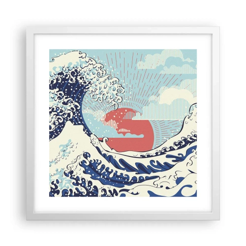 Poszter fekete keretben - Japán inspirációból - 40x40 cm