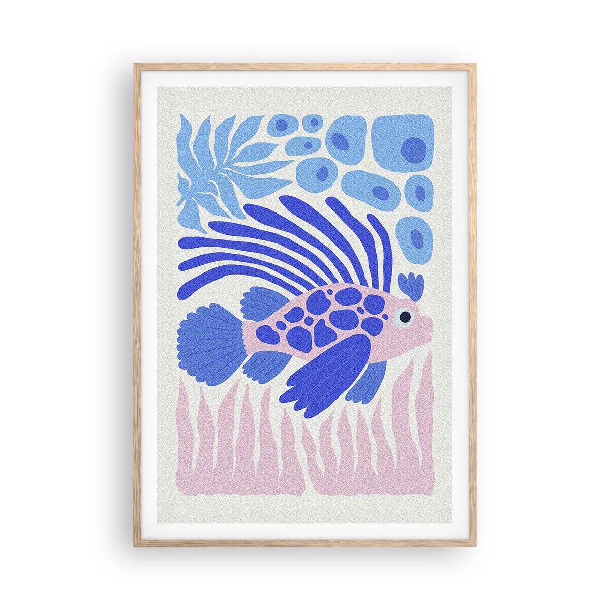 Poszter világos tölgy keretben - Elemében - 70x100 cm