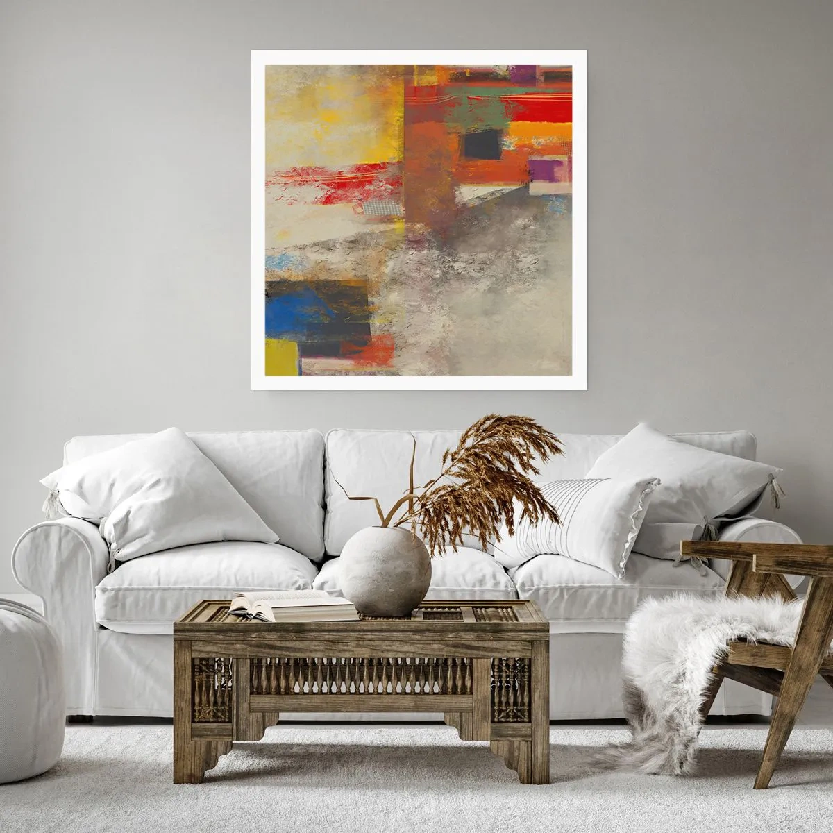 Poszter - Színgeometria - 40x40 cm