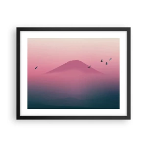 Poszter fehér keretben - Vándorok a felhők felett - 50x40 cm