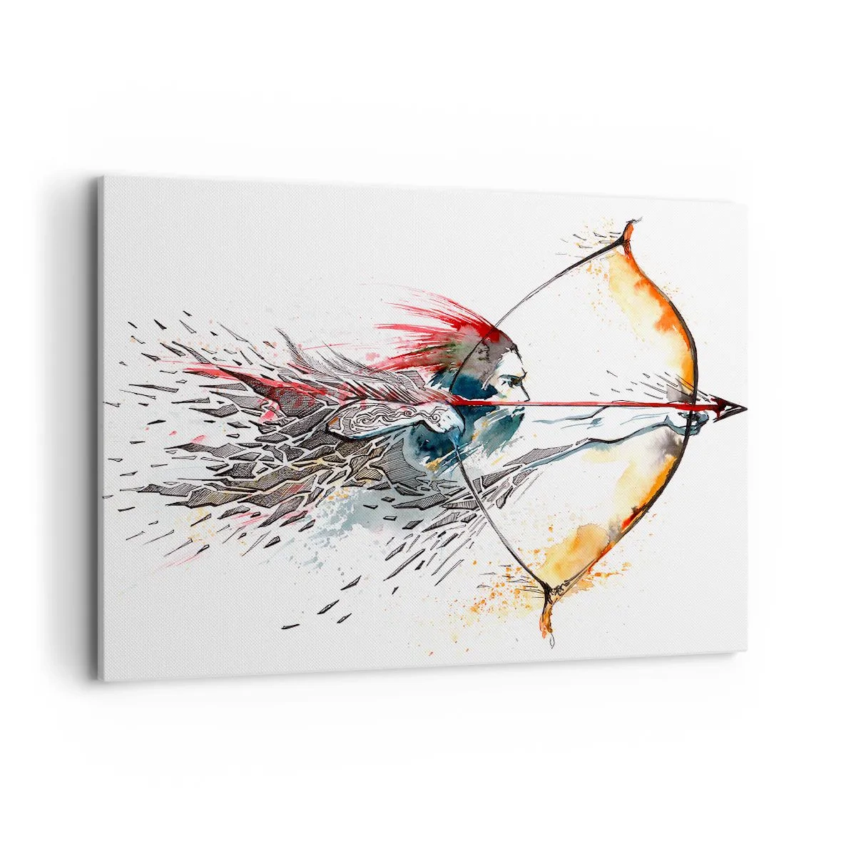 Vászonkép - Mitikus harcos tüzes íjjal - 100x70 cm