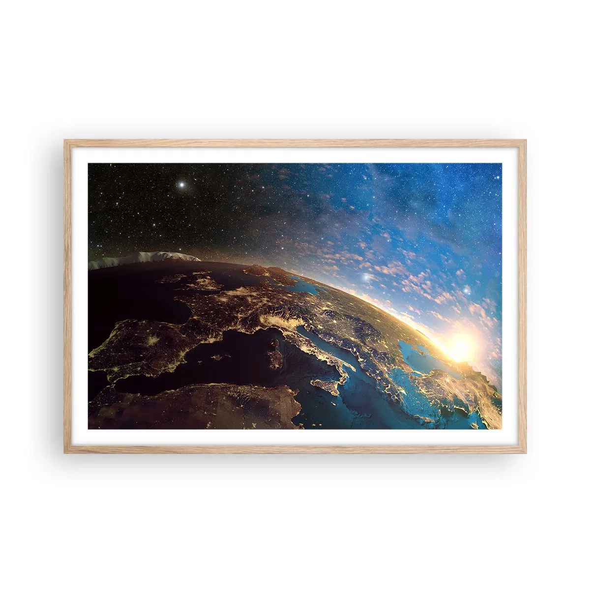 Poszter világos tölgy keretben - Tekintsünk magunkra távolról - 91x61 cm