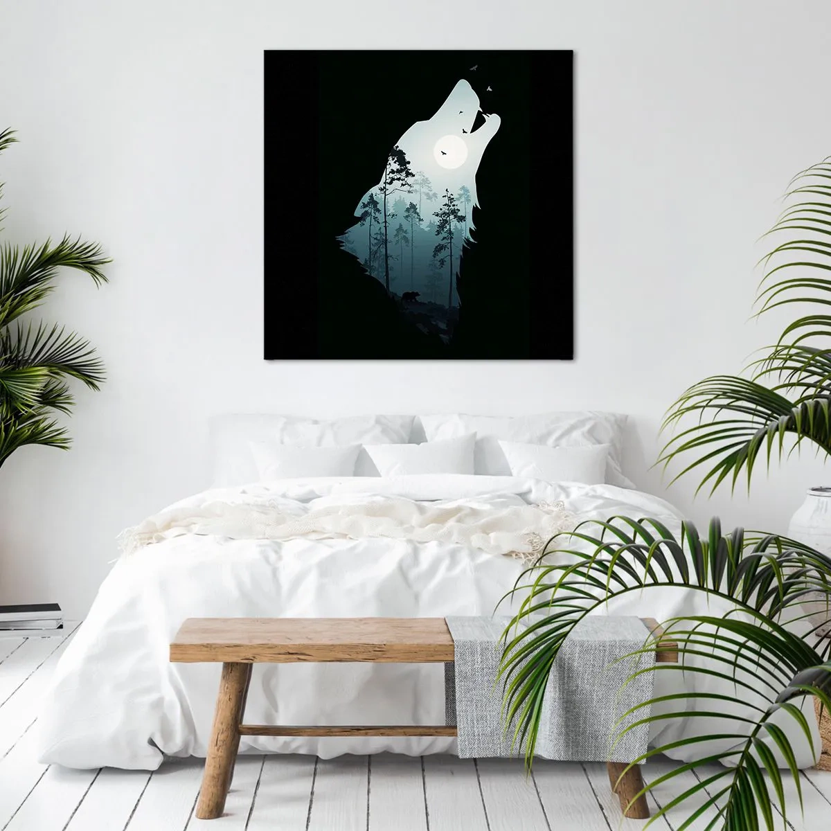 Vászonkép - Az erdei éjszaka hangja - 60x60 cm