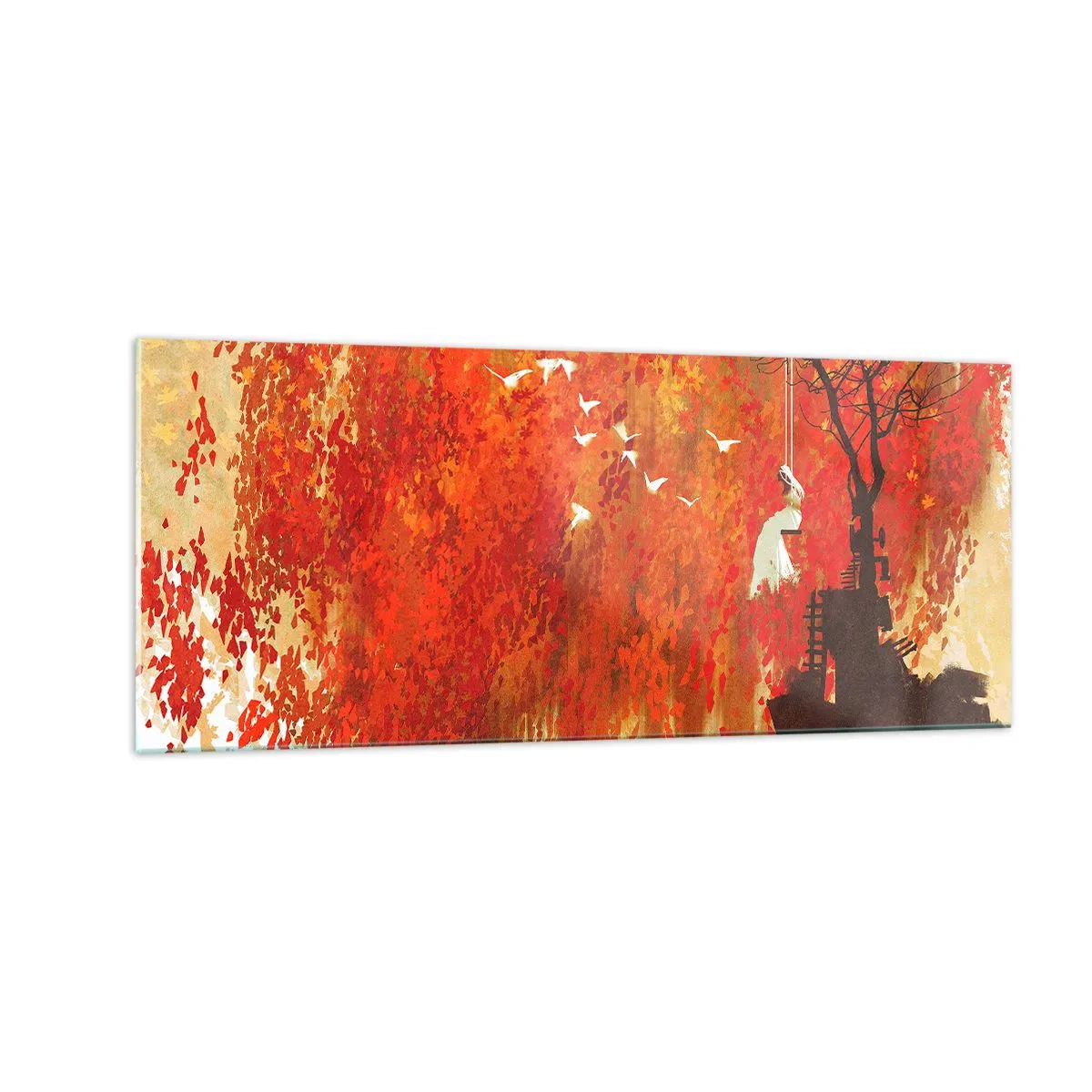 Üveg kép - Repül velünk? - 100x40 cm