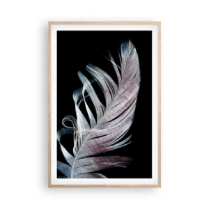 Poszter világos tölgy keretben - Gondolj az érintésre - 61x91 cm