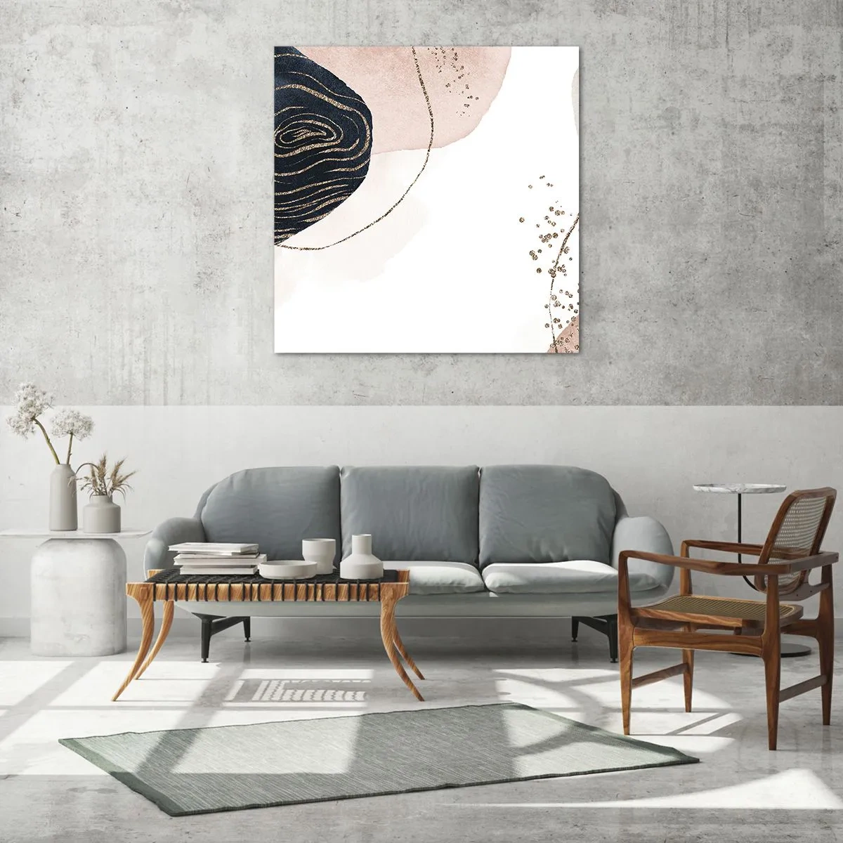 Üveg kép - Minden folyik - 70x70 cm