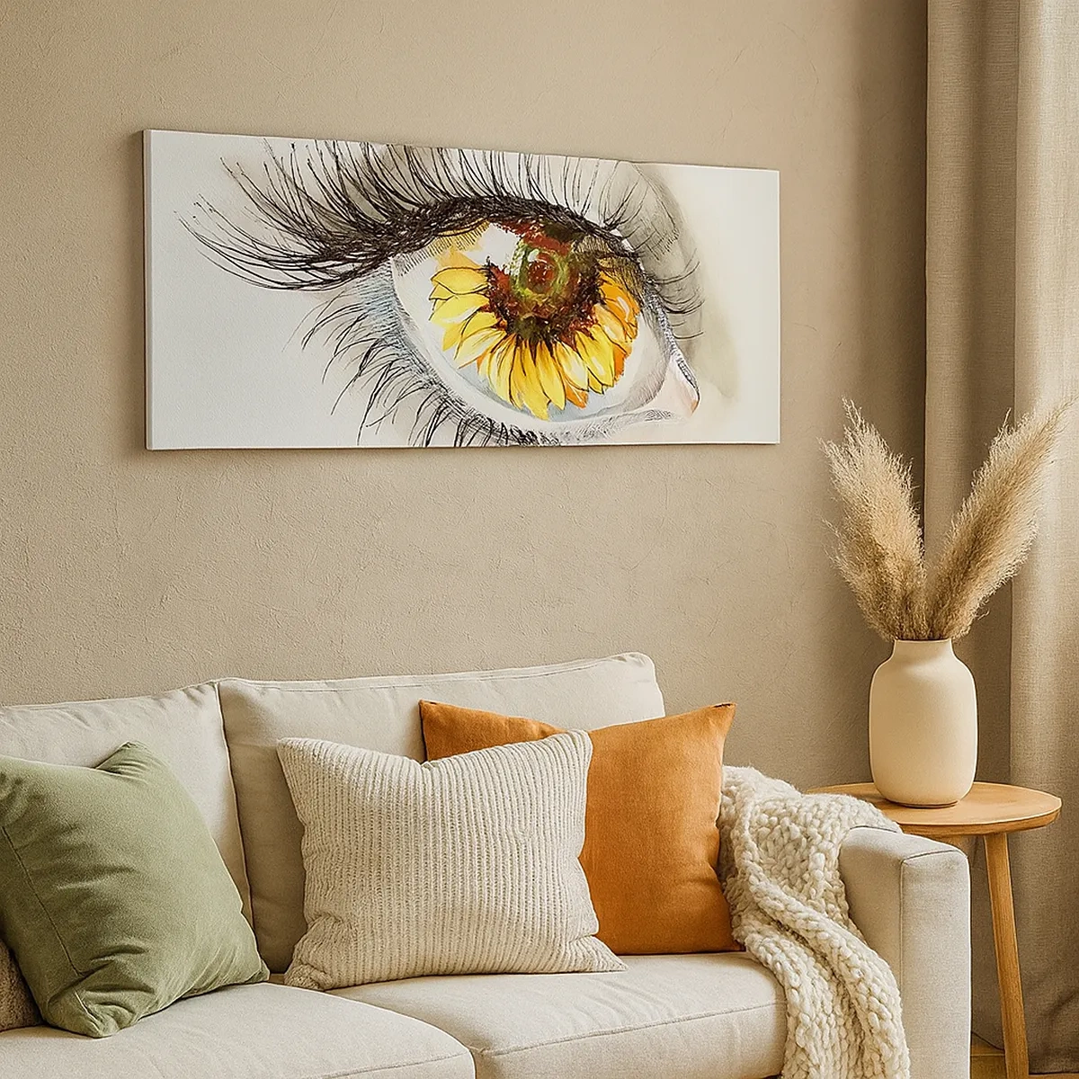 Vászonkép - Tekintet forró mint a nyár - 30x30 cm