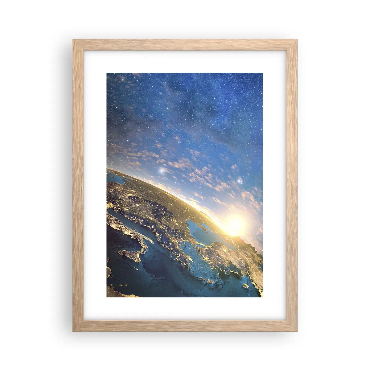 Poszter világos tölgy keretben - Tekintsünk magunkra távolról - 30x40 cm