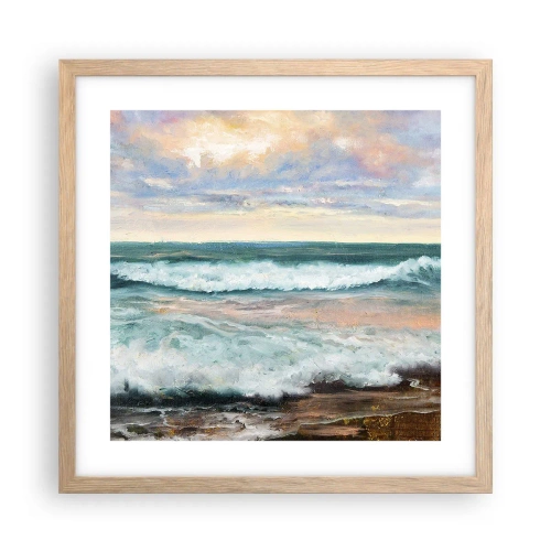 Poszter világos tölgy keretben - Itt kisimítod a lelked - 40x40 cm