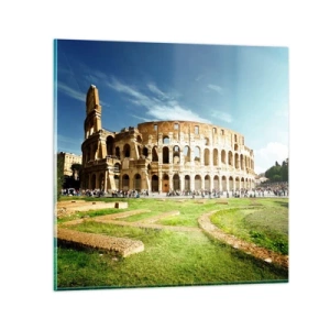 Üveg kép - Még mindig halljuk a pisztoly csörömpölését - 60x60 cm