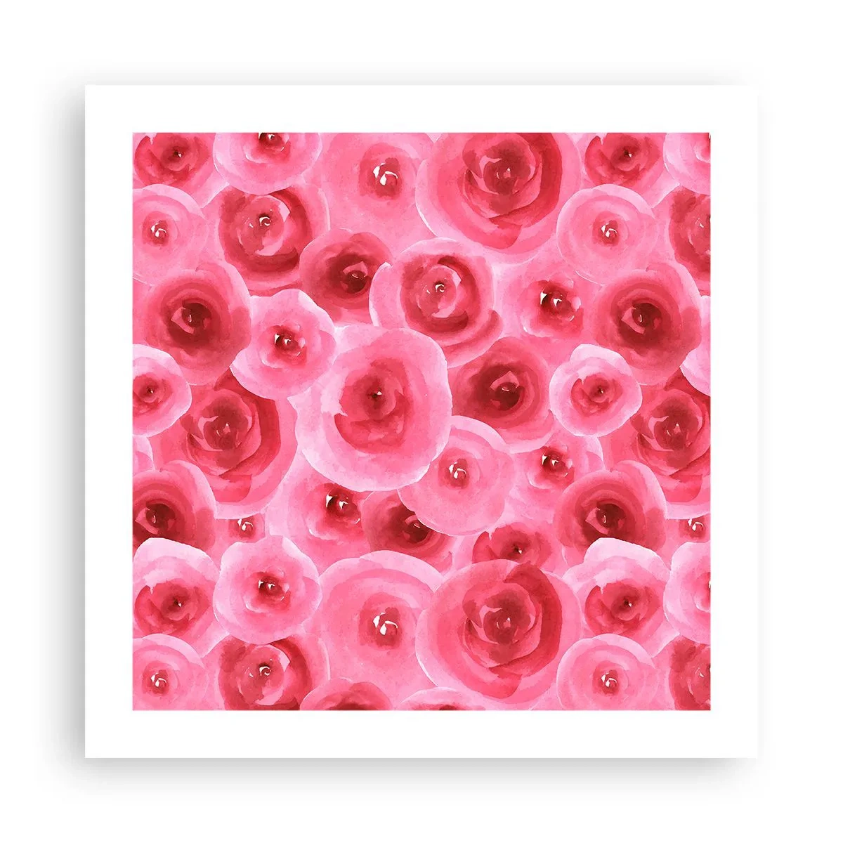 Poszter - Rózsák alul és felül - 50x50 cm