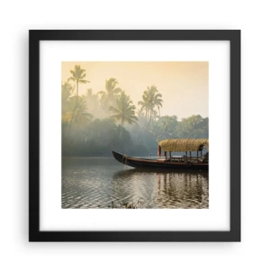 Poszter fehér keretben - Ház a folyón - 30x30 cm