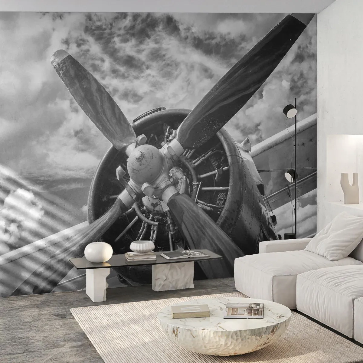 Fotótapéta Standard Eco - A boltozat gyilkosa - Repülőgép, Repülőgép propeller, Szüret - 350x256 cm
