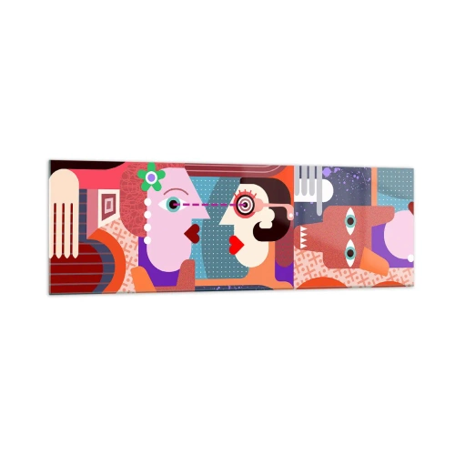 Üveg kép - Szemtől szembe - 160x50 cm