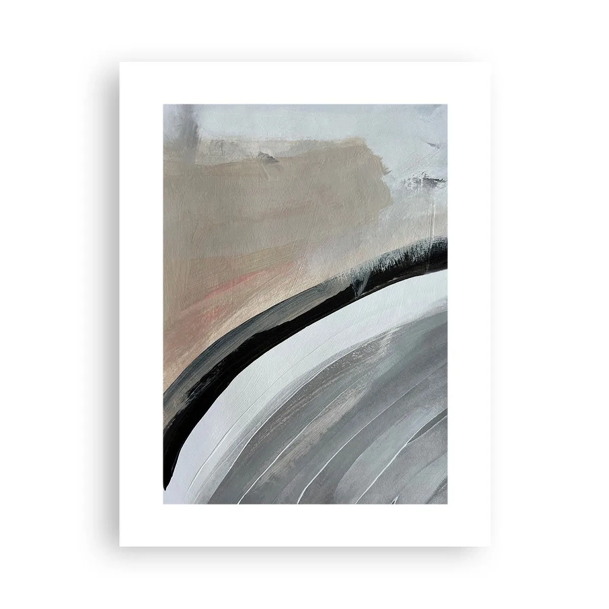 Poszter - Kompozíció: a fekete és szürke íve - 30x40 cm