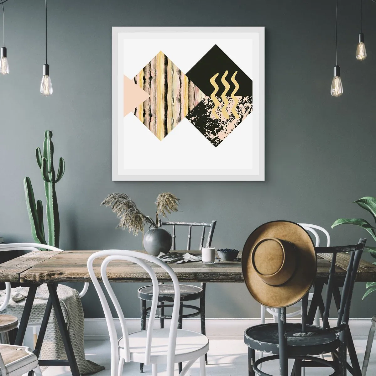 Poszter fekete keretben - Nem olyan egyszerű - 50x50 cm